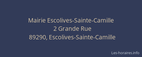 Mairie Escolives-Sainte-Camille