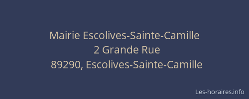 Mairie Escolives-Sainte-Camille