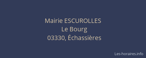 Mairie ESCUROLLES