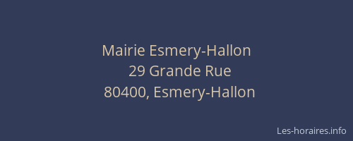 Mairie Esmery-Hallon