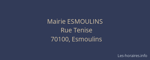 Mairie ESMOULINS