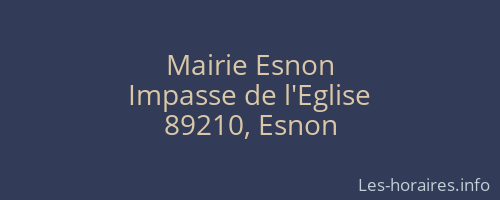 Mairie Esnon