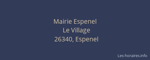 Mairie Espenel