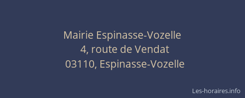 Mairie Espinasse-Vozelle
