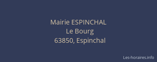 Mairie ESPINCHAL