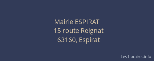 Mairie ESPIRAT