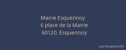 Mairie Esquennoy