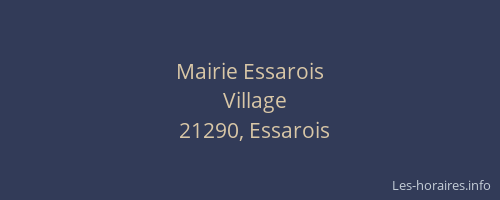 Mairie Essarois