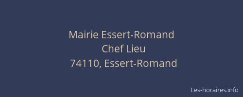 Mairie Essert-Romand