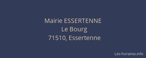 Mairie ESSERTENNE