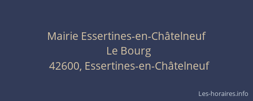 Mairie Essertines-en-Châtelneuf