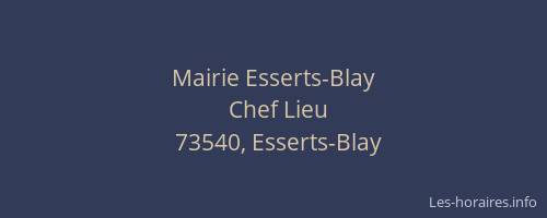 Mairie Esserts-Blay