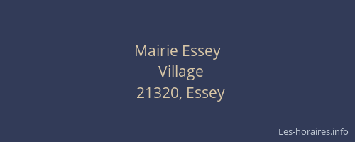 Mairie Essey