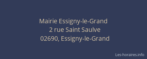 Mairie Essigny-le-Grand