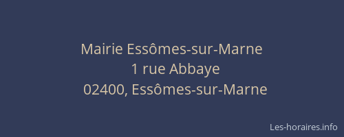 Mairie Essômes-sur-Marne