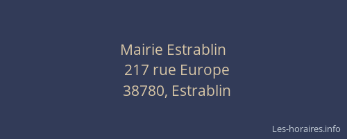 Mairie Estrablin