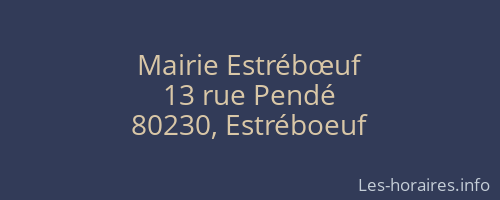 Mairie Estrébœuf