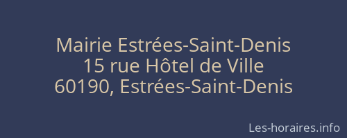 Mairie Estrées-Saint-Denis