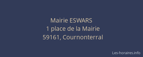 Mairie ESWARS
