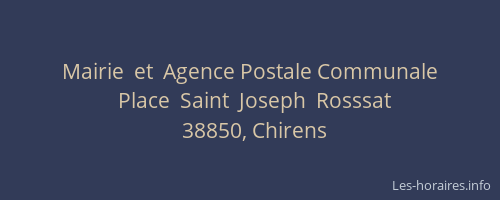 Mairie  et  Agence Postale Communale