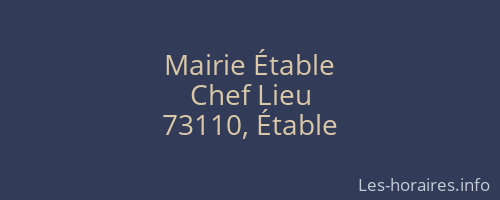 Mairie Étable