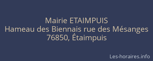 Mairie ETAIMPUIS