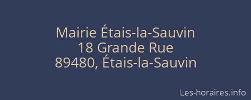 Mairie Étais-la-Sauvin