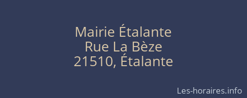 Mairie Étalante