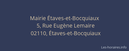 Mairie Étaves-et-Bocquiaux