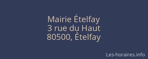 Mairie Ételfay