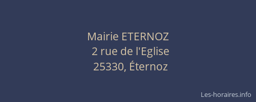 Mairie ETERNOZ
