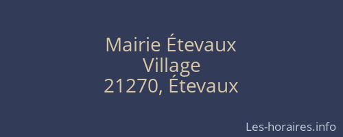 Mairie Étevaux