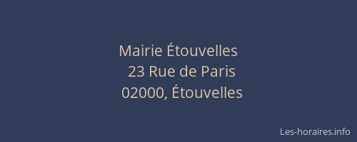 Mairie Étouvelles