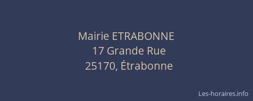Mairie ETRABONNE