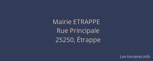 Mairie ETRAPPE