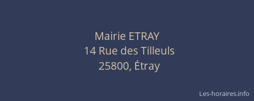 Mairie ETRAY