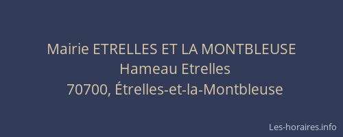 Mairie ETRELLES ET LA MONTBLEUSE