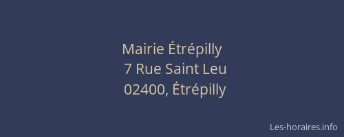 Mairie Étrépilly