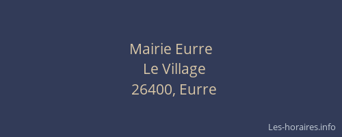 Mairie Eurre