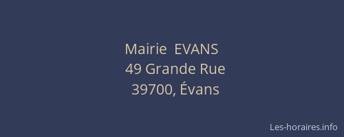 Mairie  EVANS