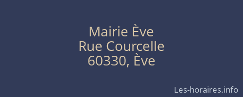 Mairie Ève