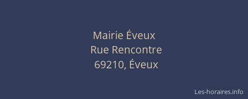 Mairie Éveux
