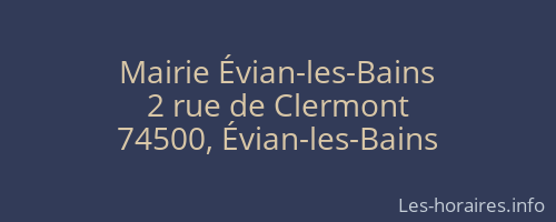 Mairie Évian-les-Bains