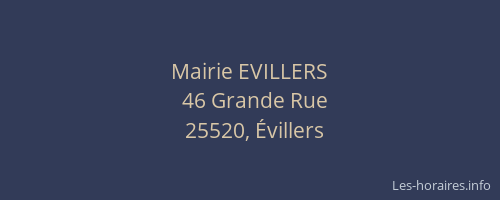 Mairie EVILLERS