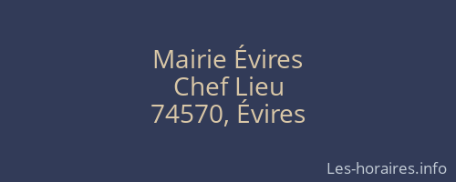 Mairie Évires
