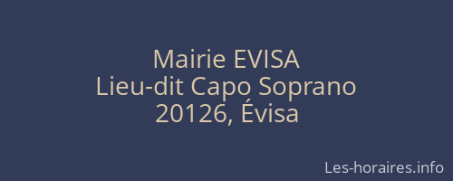 Mairie EVISA