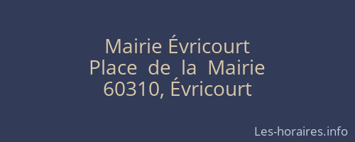 Mairie Évricourt