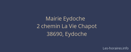 Mairie Eydoche