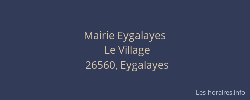 Mairie Eygalayes