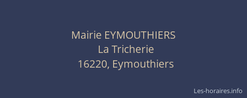 Mairie EYMOUTHIERS